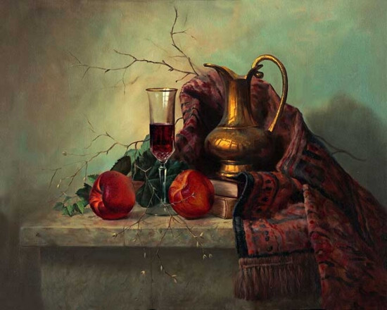 俄罗斯艺术家阿列克谢·安东诺夫静物油画作品