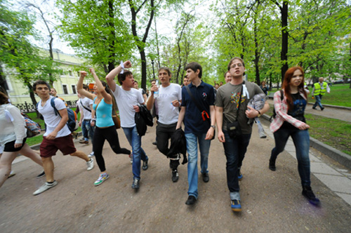 根据首都当局的设想，“海德公园”将有助于在莫斯科创造一种新型城市抗议文化。图片来源：塔斯社