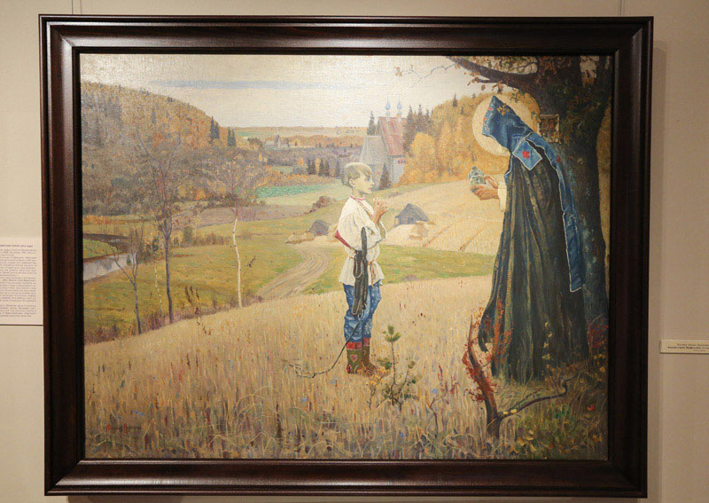 图为画家瓦斯涅佐夫的作品——《少年见到巴塞罗缪》。（人民网记者 屈海齐摄）