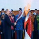 俄总统普京启动索契冬奥会火炬传递仪式