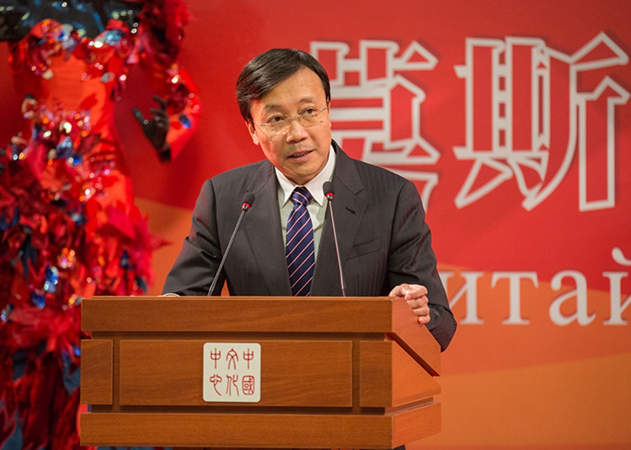 中国驻俄罗斯大使馆临时代办张霄（人民网记者 屈海齐 摄）