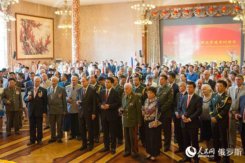 建军八十九周年招待会现场（人民网记者 屈海齐 摄）