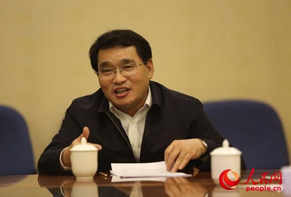 新疆维吾尔自治区宣传部副部长王武龙（孙晨 摄）
